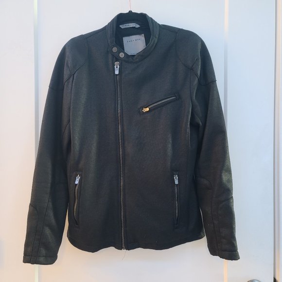 ZARA MAN Leather Jacket - Picture 1 of 4